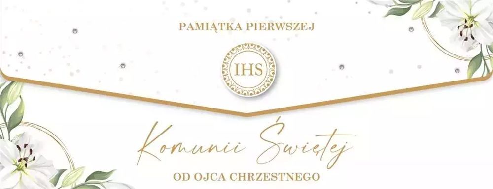 Karnet Komunia od ojca chrzestnego. Armin Style