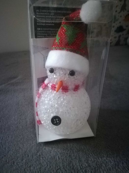 Boże Narodzenie bałwanek led świecący