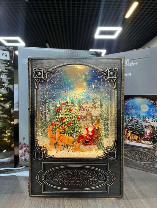 Музыкальная новогодняя книга — ночник и шкатулка в одном