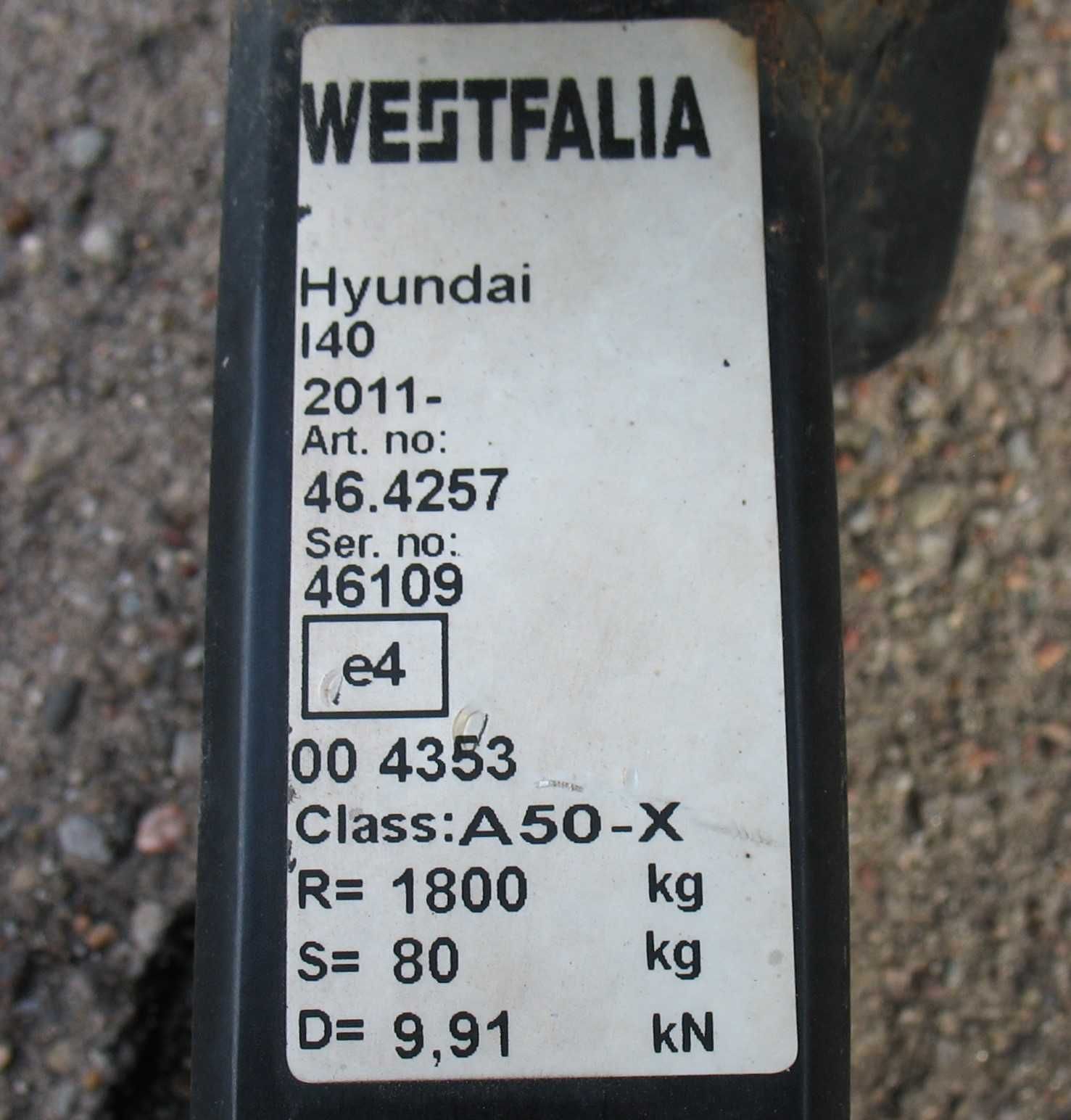Hyundai i40 CV Hak Holowniczy Westfalia wypinany Opis
