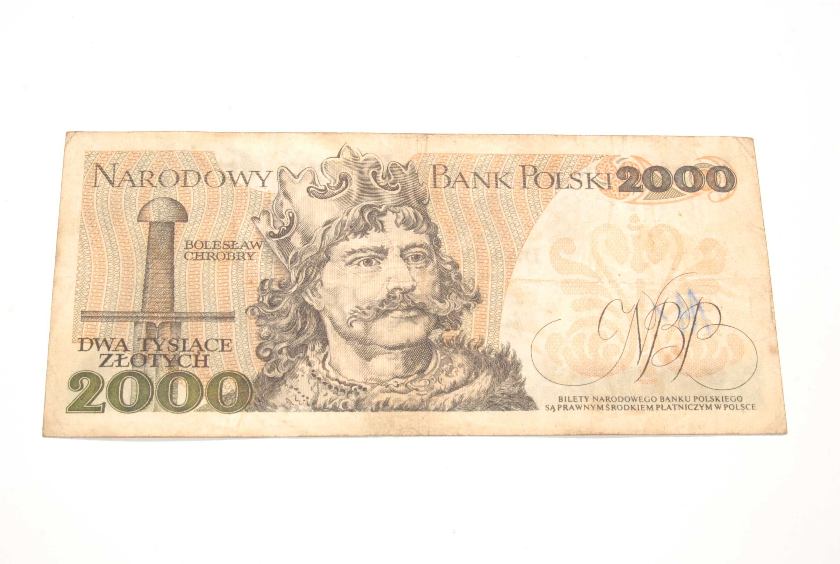 Stary banknot 2000 złotych Mieszko I 1979 antyk