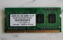 Pamięć RAM  1GB DDR3 do LAPTOP -a   128MX8 Sprawna/Gwarancja