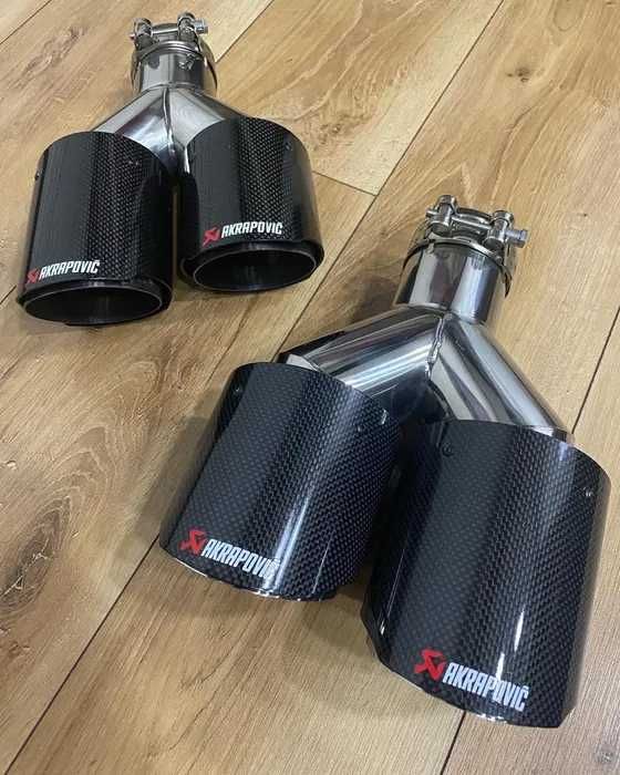 Akrapovic насадки на выхлоп двойные одинарные акрапович карбон трубы