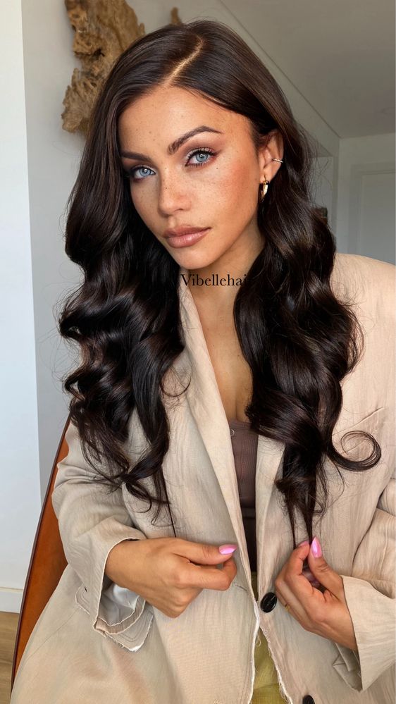 Lace Front Wig Castanho Natural – 100% Cabelo Humano