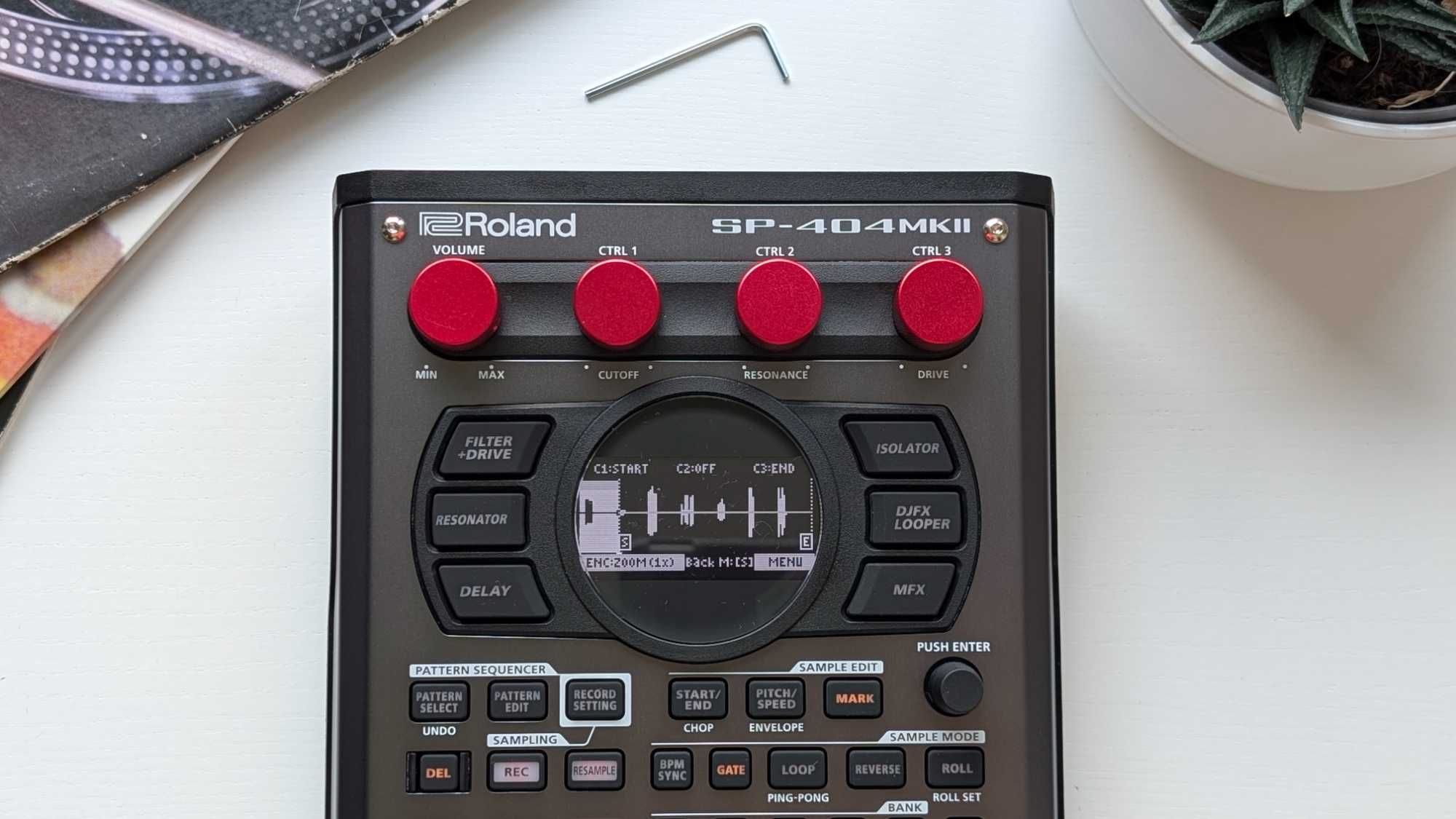 Roland SP 404 Mk2 zestaw metalowych pokręteł piękne kolory matowe