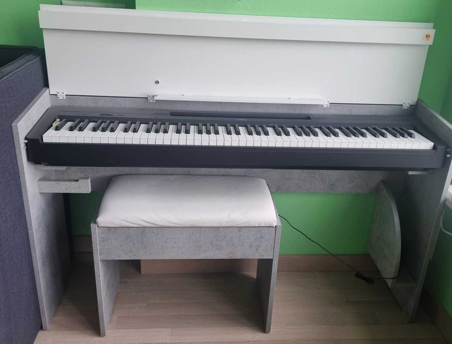Цифрове сценічне піаніно YAMAHA P-145 зі стійкою з кришкою та банкетка