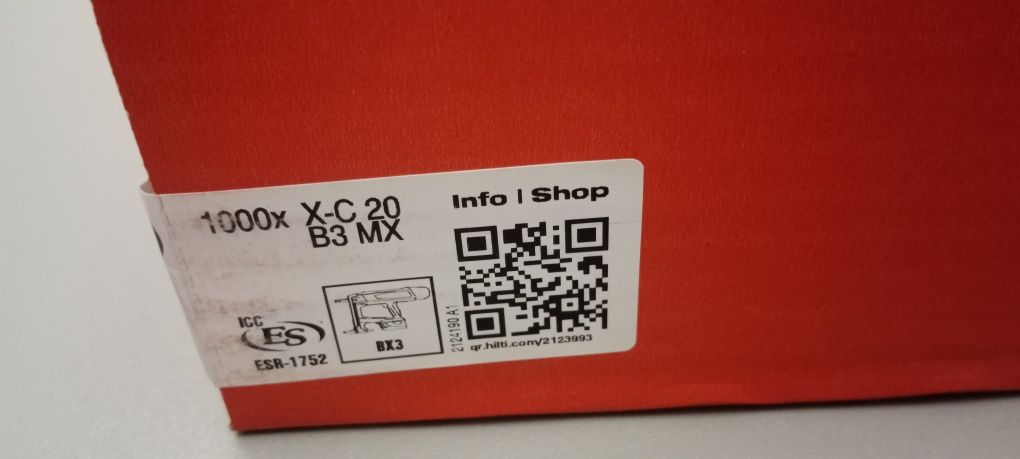 Gwoździe HILTI X-C 20 B3 MX