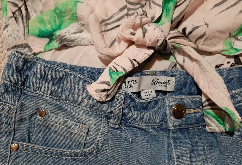 Zestaw H&M, Denim jeans roz. 146