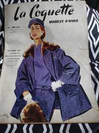 Francuska Moda lat 50 tych czasopismo La Coguette
