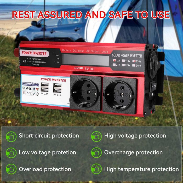 Inversor 12v 220v 3000w novo