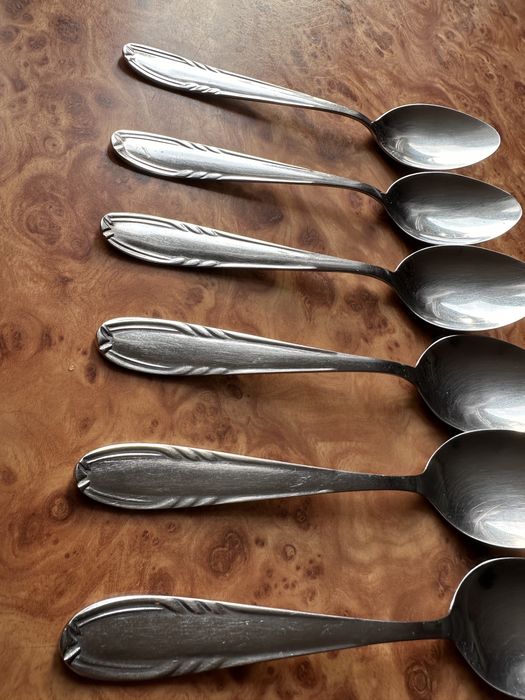 Stare łyżki stołowe wzór kłos firmy Gerlach PRL