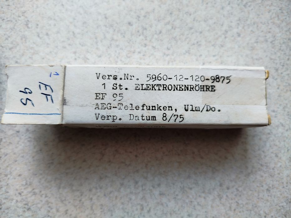 Lampa elektronowa EF95 6AK5 Telefunken