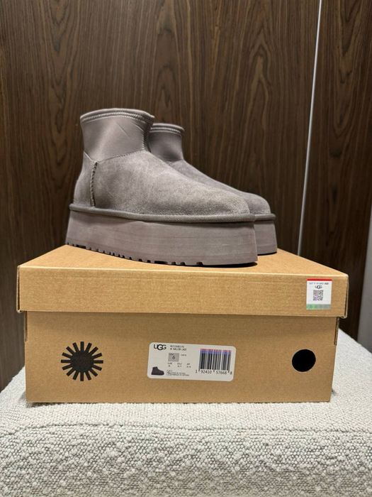 БЕЗ ПЕРЕДОПЛАТ‼️ Трендові зимові Ugg Mini Dippers Grey сірі уги