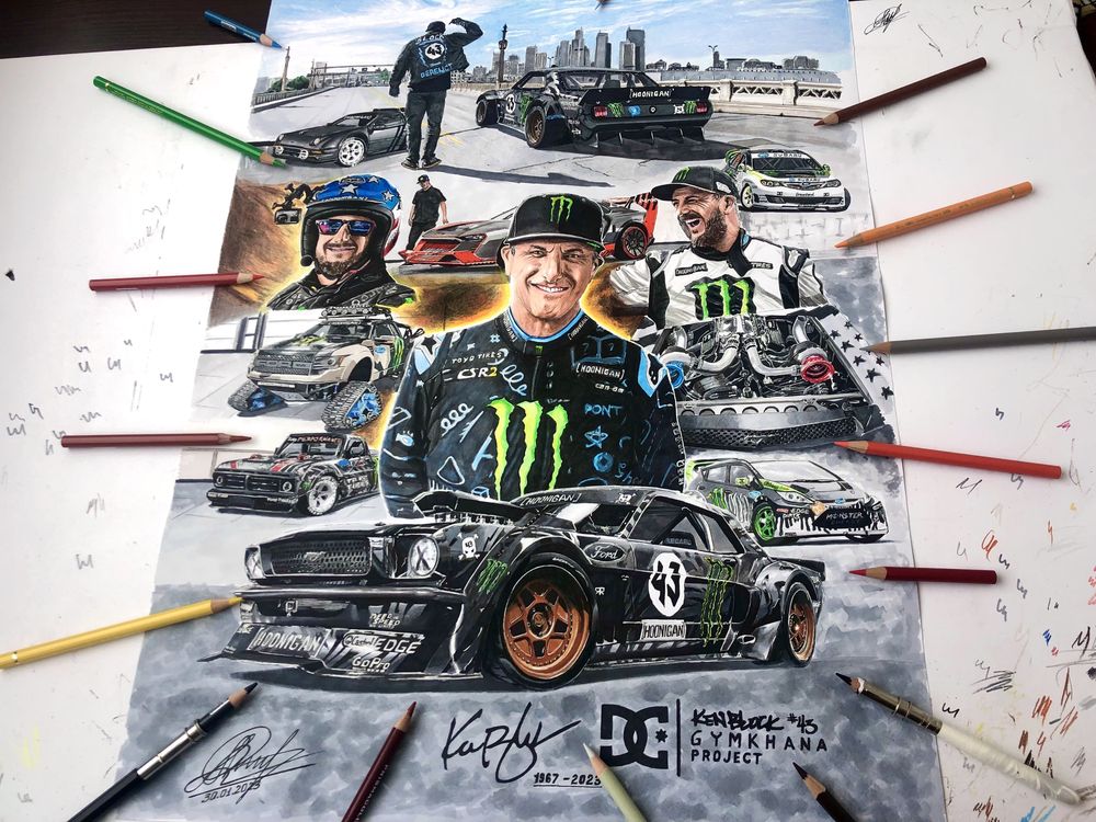 Картина Кен Блок, “Ken Block 43” ручна робота, для фанатів