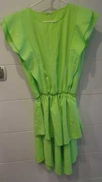 Neonowa zielona sukienka ( na sm)