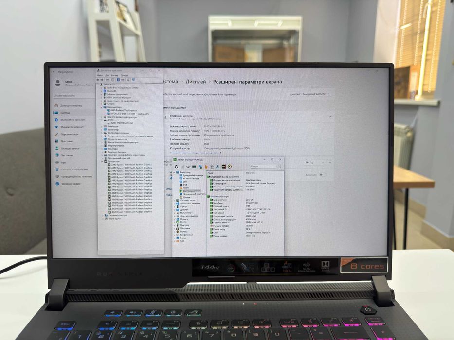 Asus Rog Strix 15.6" 144Hz Ryzen 7 4800H RTX 3050Ti 4Gb 16 Gb 512 Gb