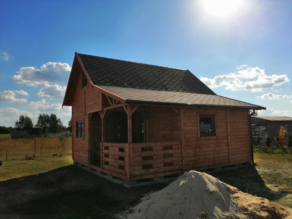 domek drewniany ,domek letniskowy, ogrodowy, do 35m2, poddasze