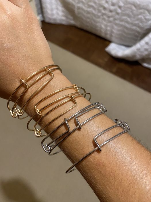 Conjunto pulseiras escandinavas inox