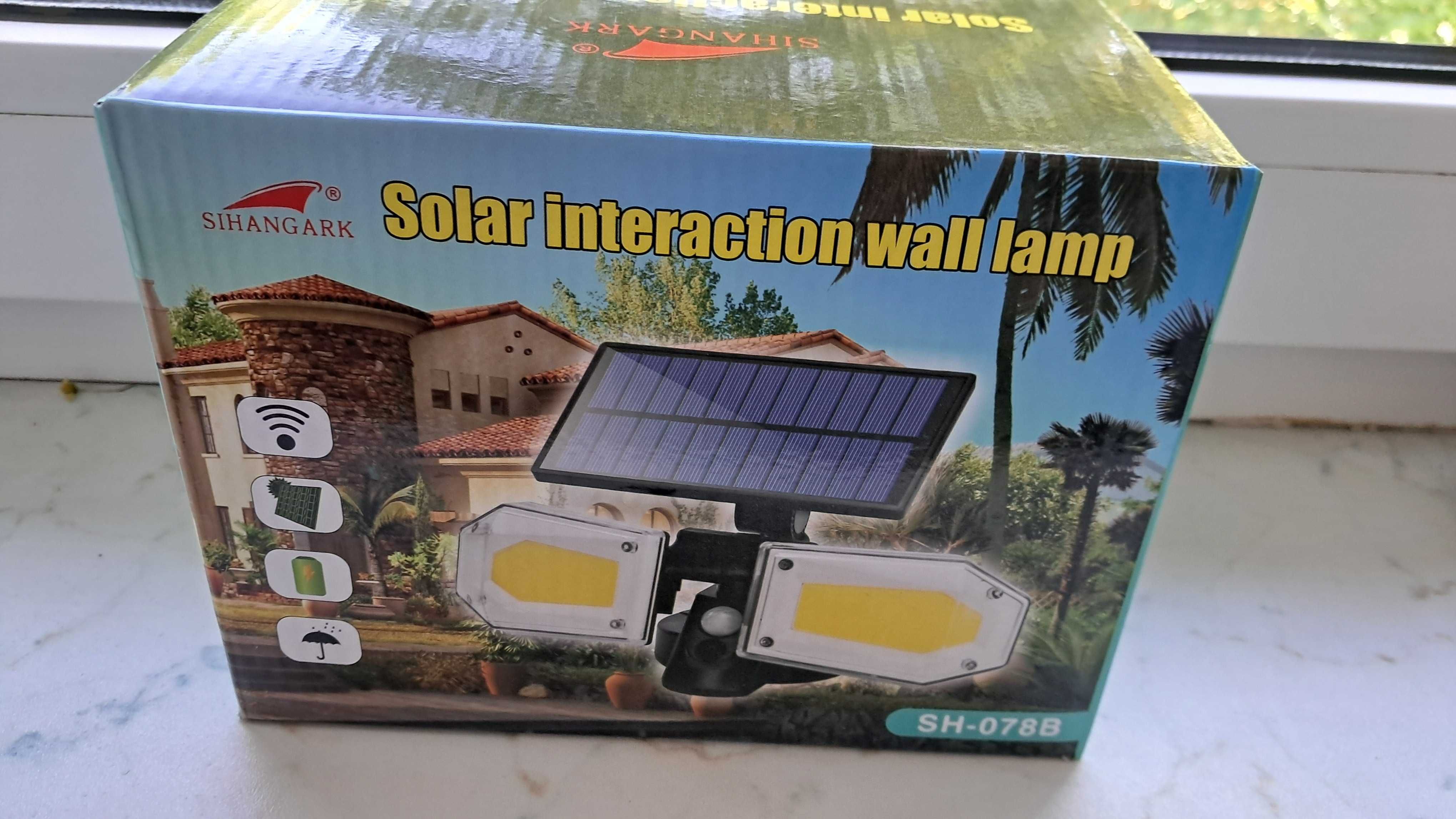 Lampa solarna uliczna ogrodowa z czujnikiem ruchu i zmierzchu