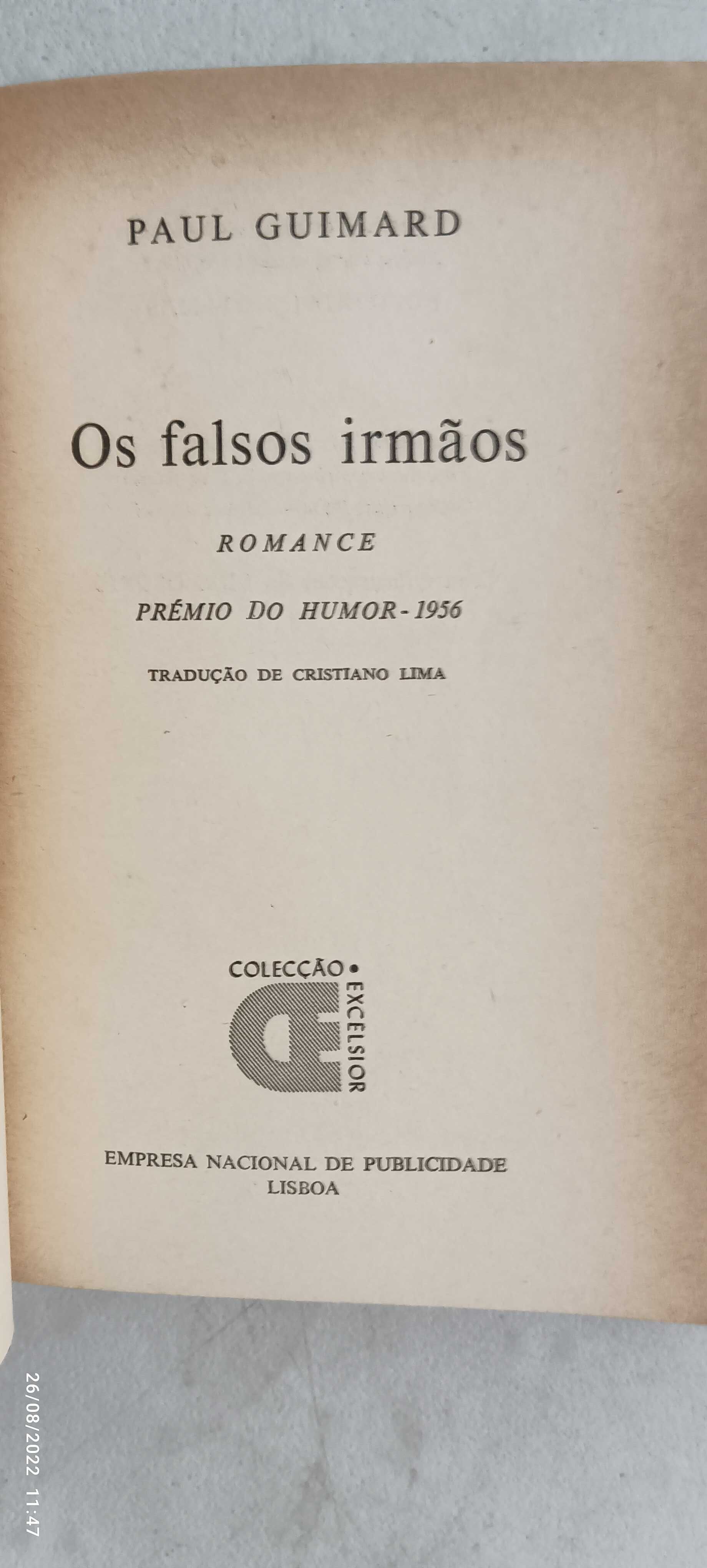 Livro Pa-1 - Paul Guimard - Os falsos irmãos