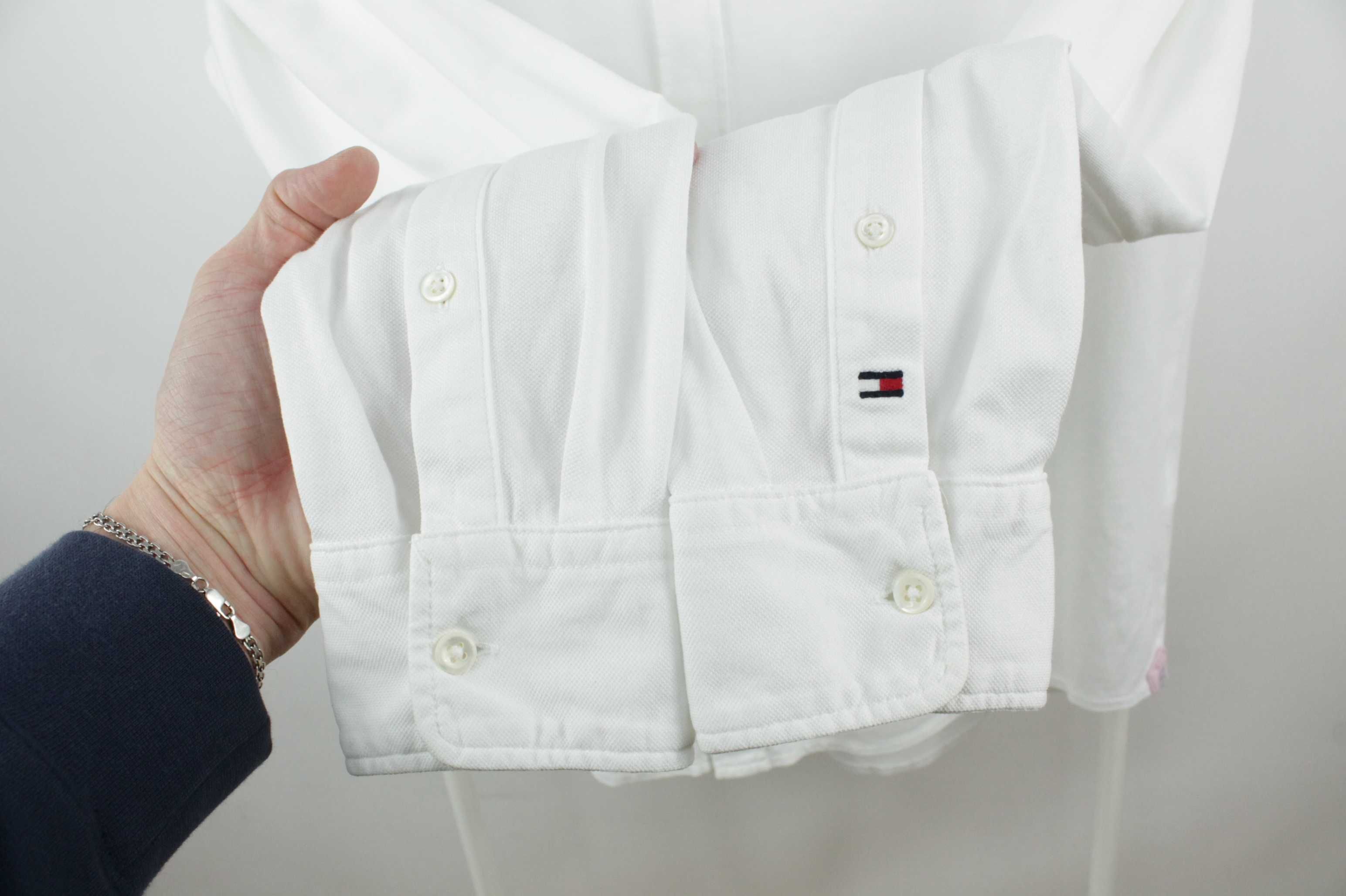 Білосніжна сорочка з тканини джерсі рубашка Tommy Hilfiger Slim Fit ХЛ