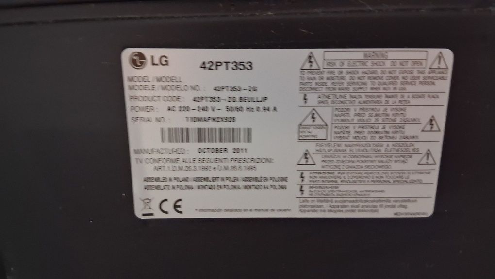 Tv LG para peças - 42PT353
