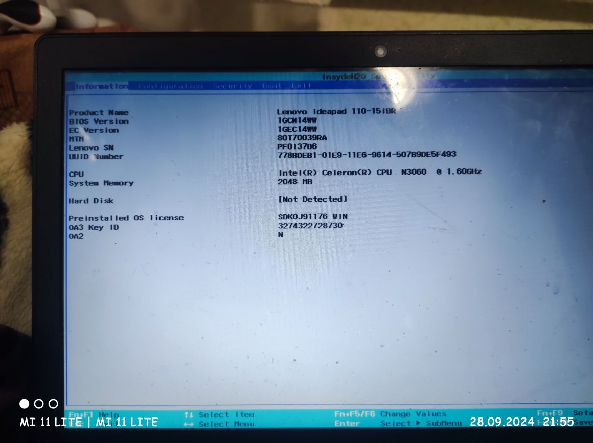 Ноутбук lenovo на 240гб робочий