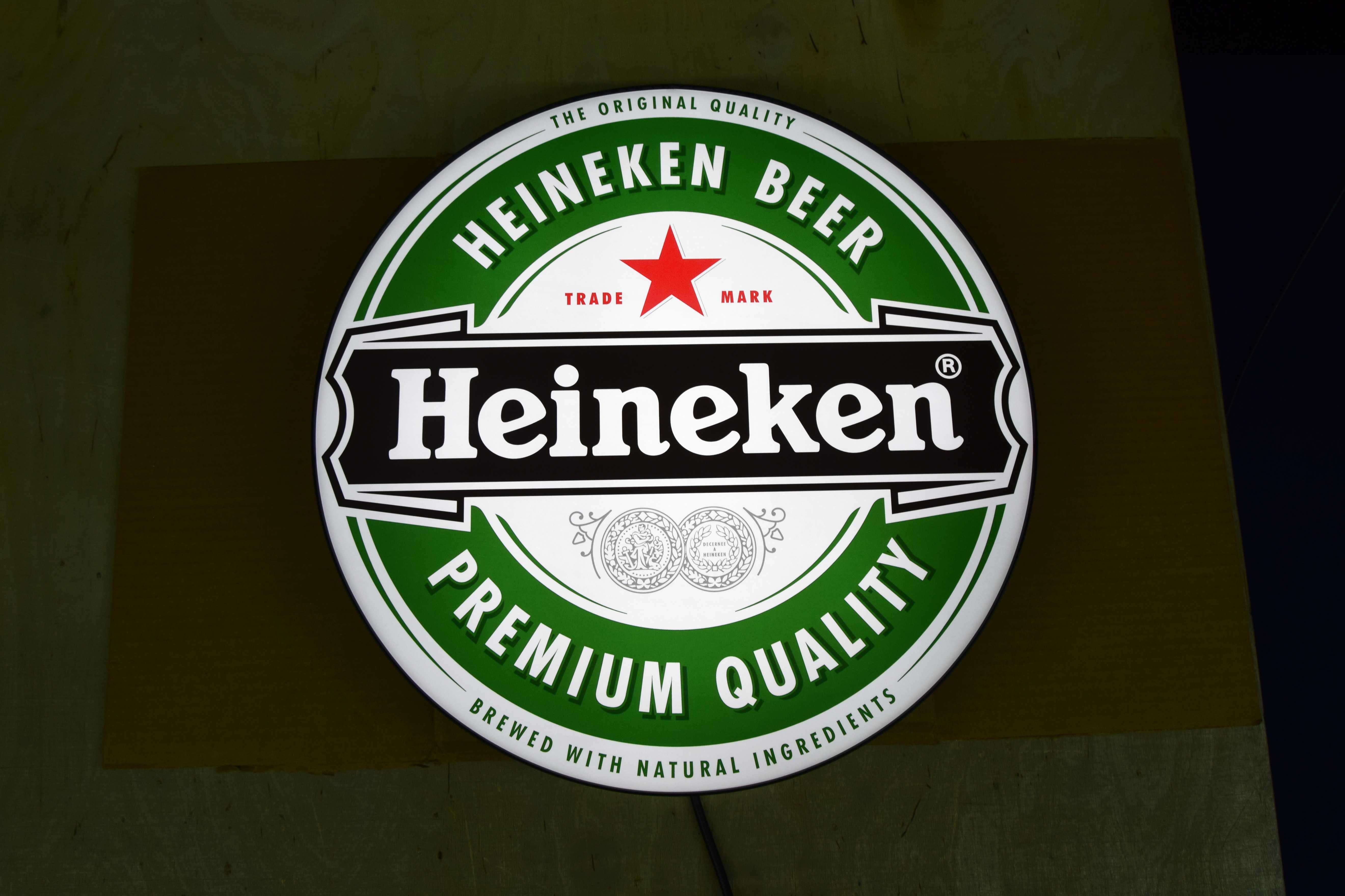 LED Neon Heineken, Logo, Reklama, Baner, Kaseton, Szyld