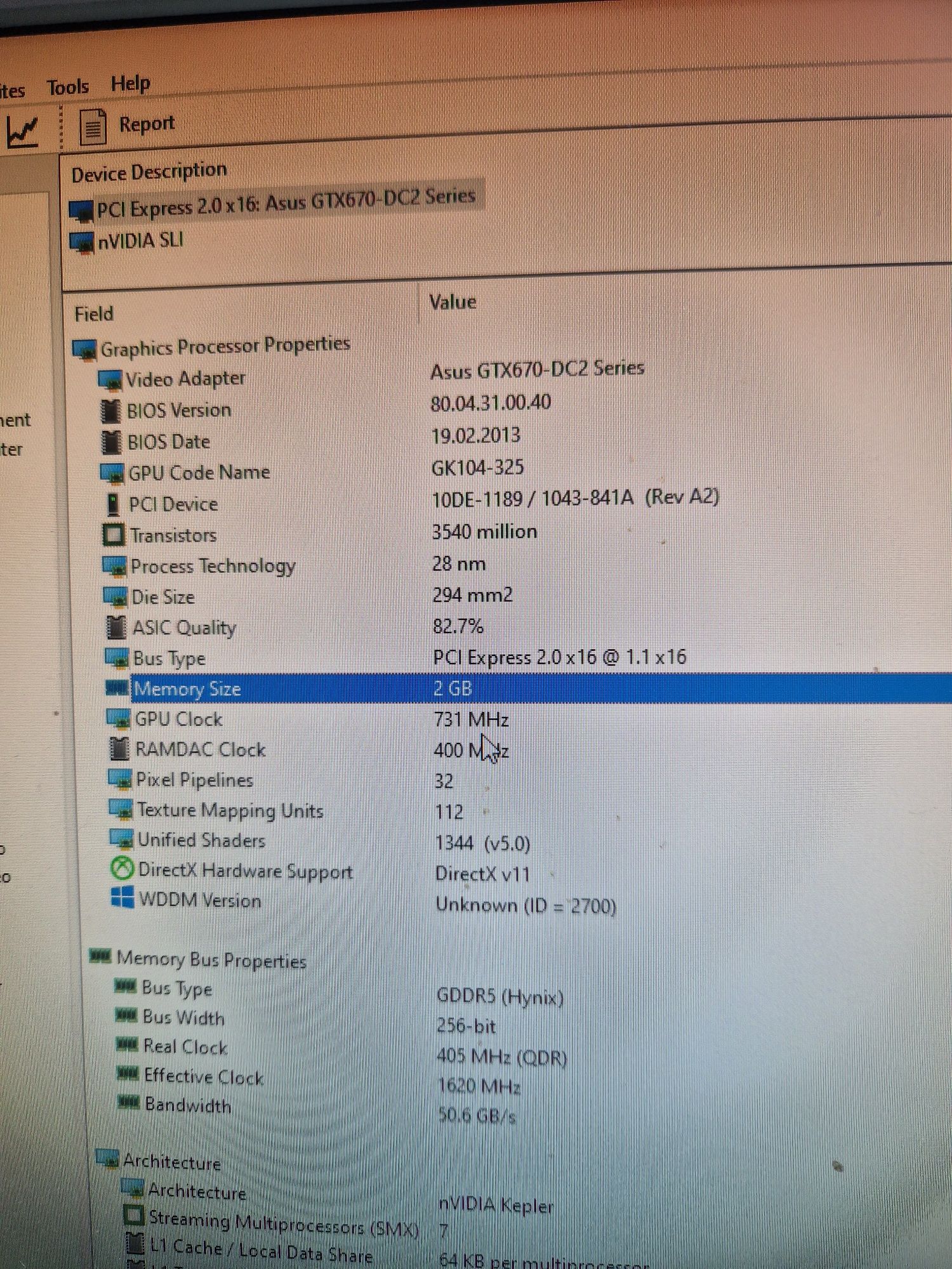 ASUS GTX670 2GB 256BIT GDDR5 Відеокарта Стан гарний