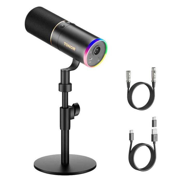 TONOR TD520S XLR/USB, mikrofon do gier, dynamiczny, podcast, studio