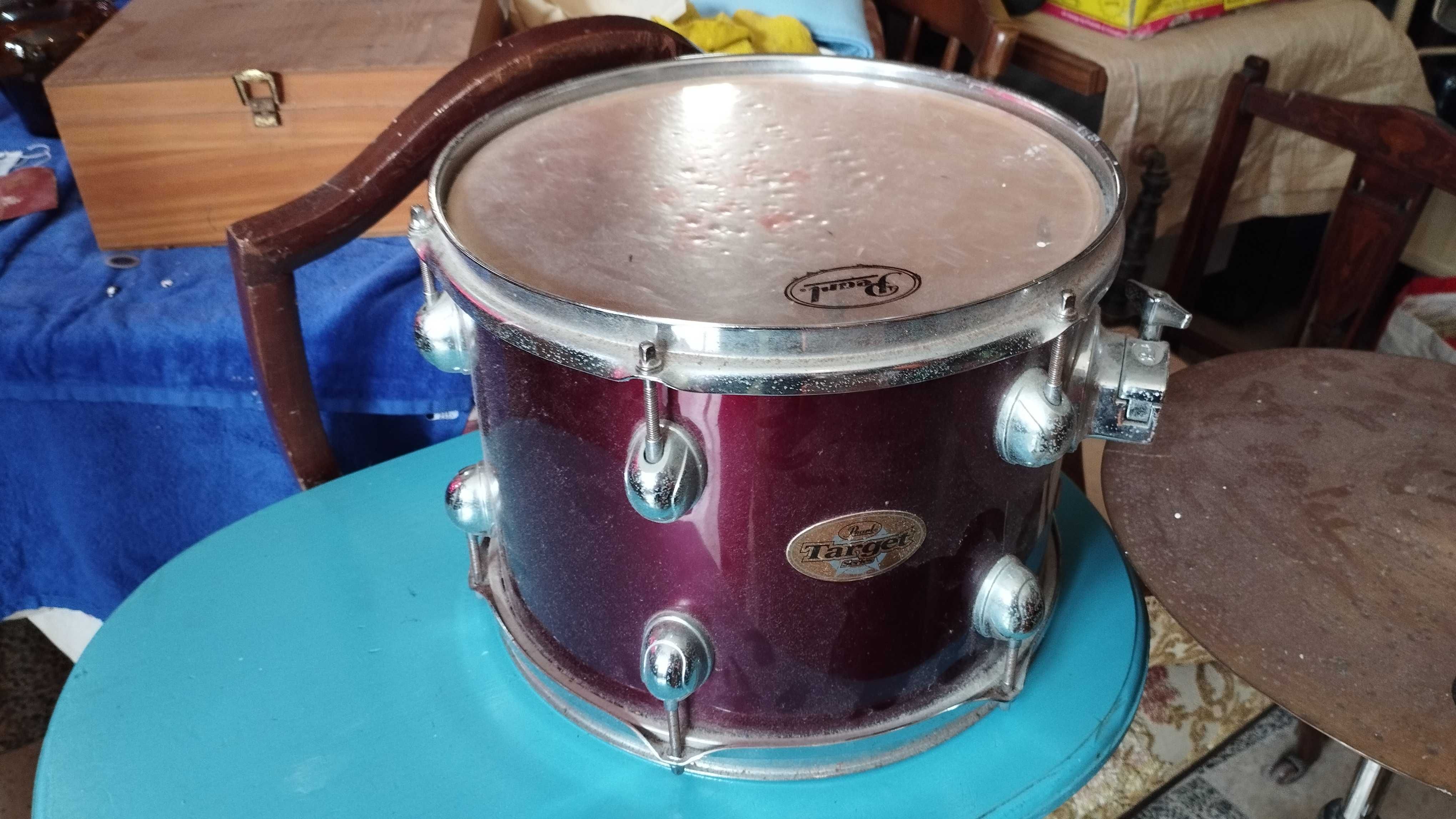 Tarola e suporte pratos choque Pearl target series