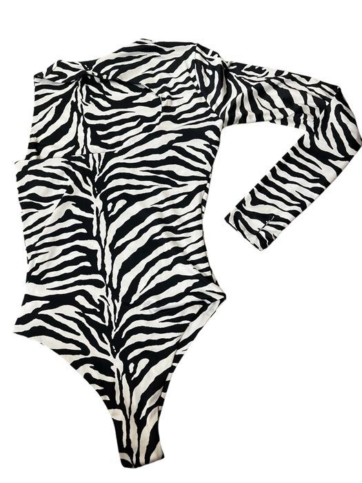 Боді з принтом зебри