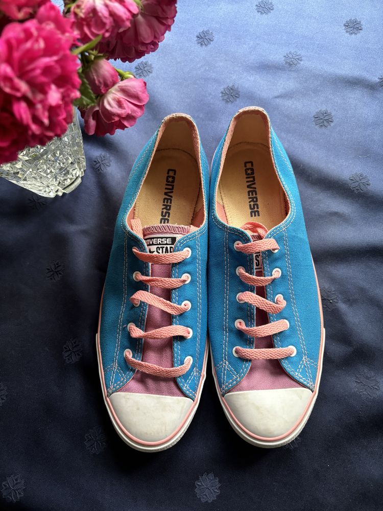 Голубі низькі конверси converse all star 39,5 розмір оригінал кеди