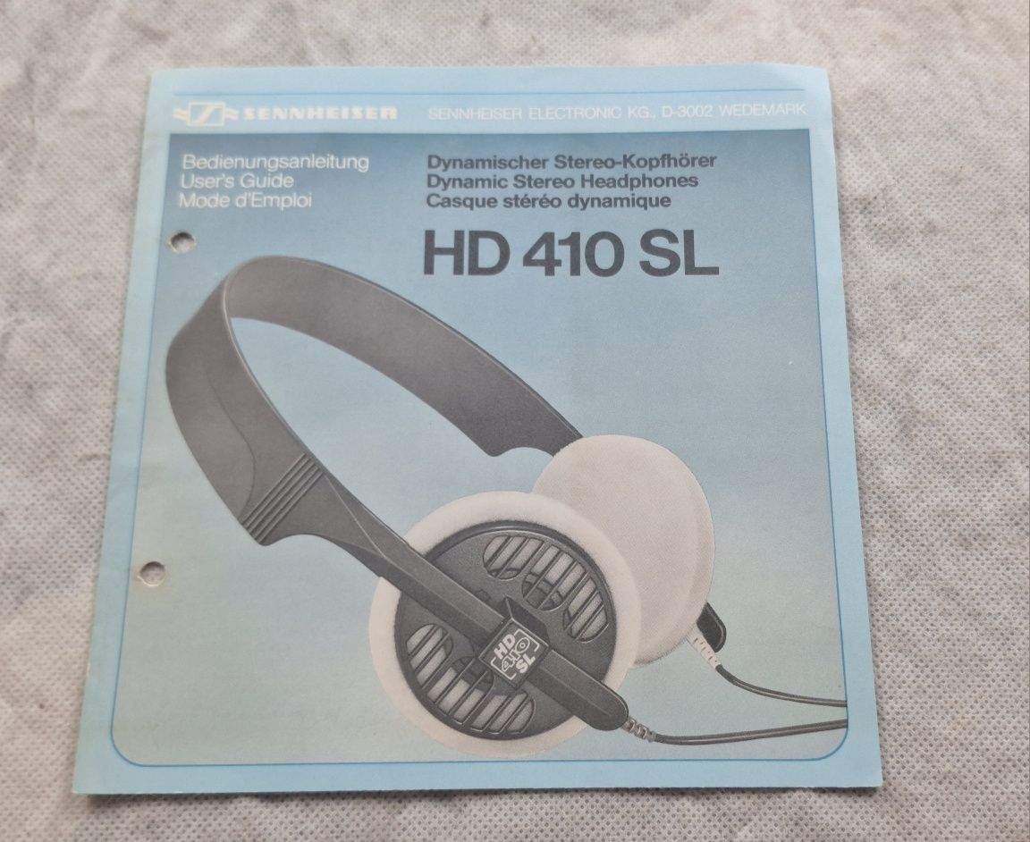 Instrukcja obsługi słuchawki sennheiser HD 410 SL