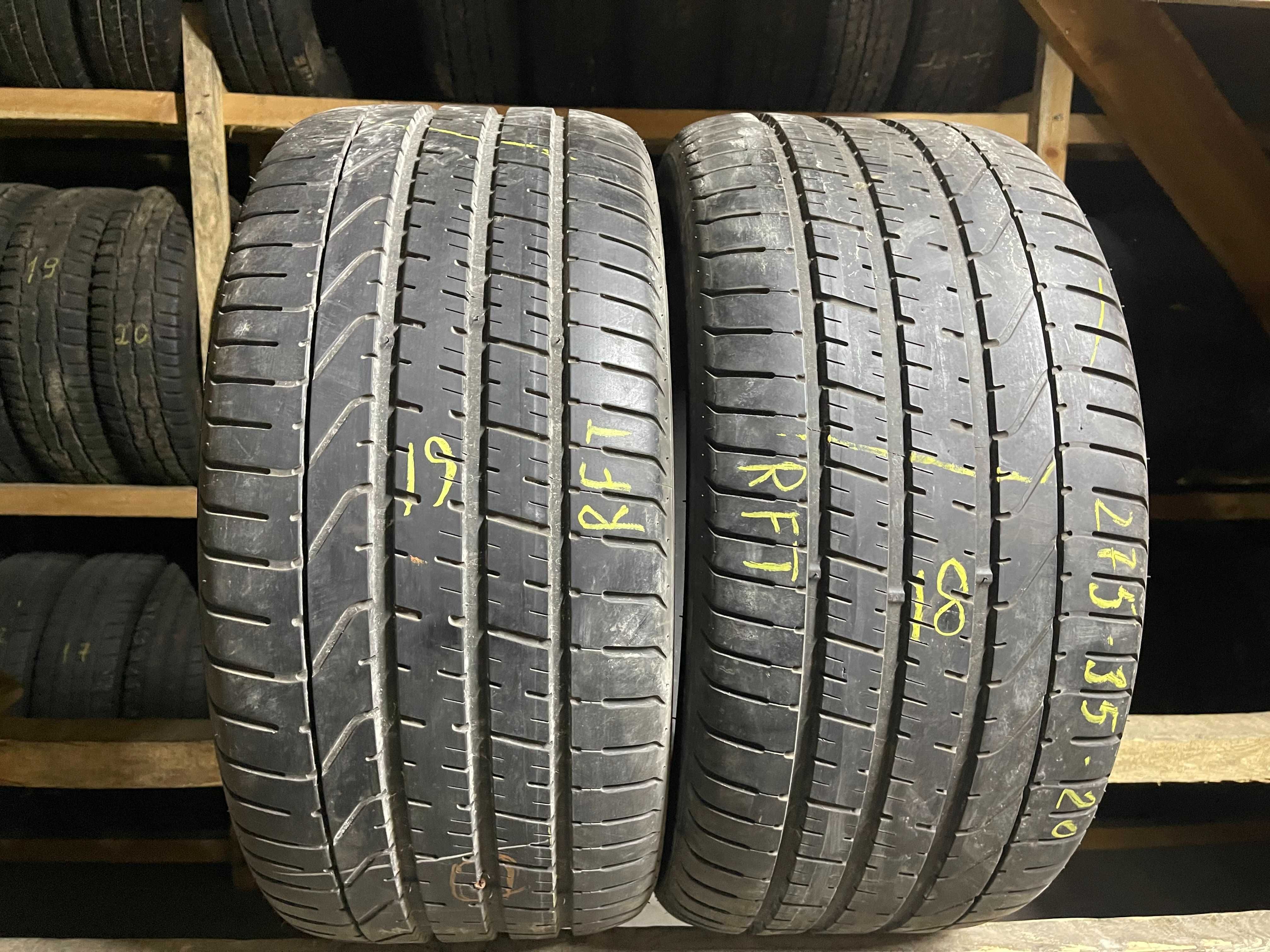 Шини літо 275/35R20 PIRELLI PZERO 2шт 7мм 18/19рік РАНФЛЕТ