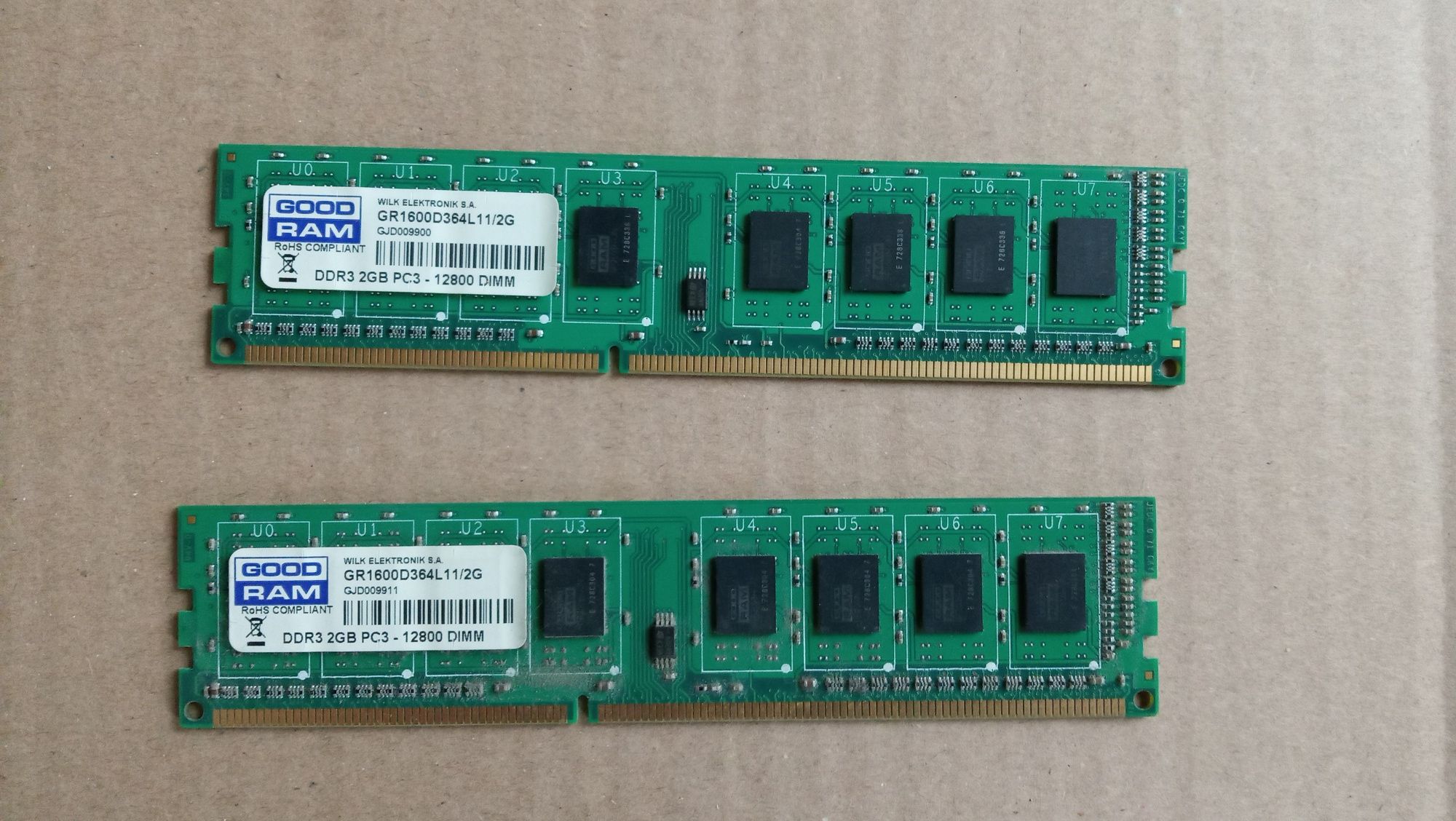 Pamięć RAM 2x2GB DDR3