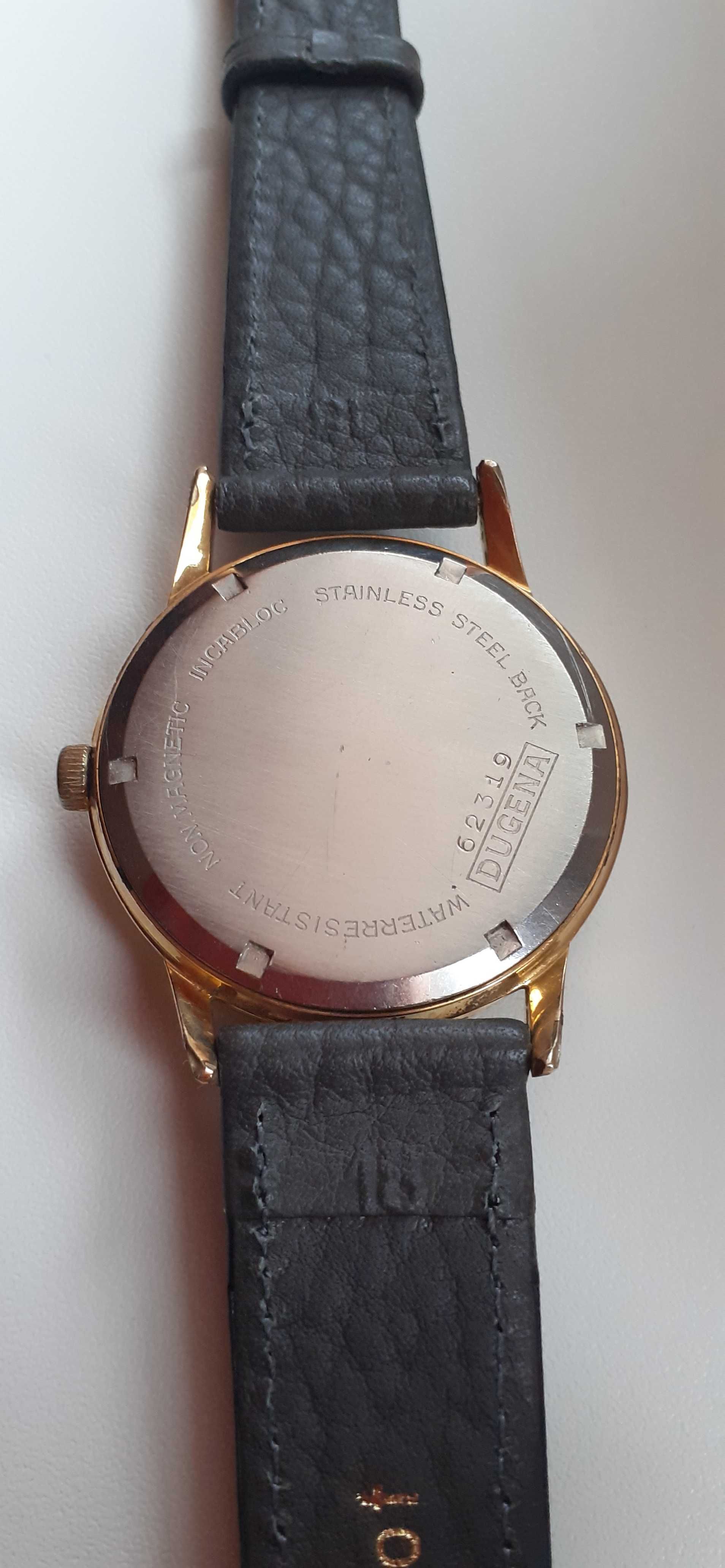 Zegarek Dugena Super 1000 A automatic 25 jewels pozłacana.