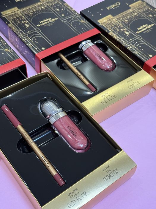 подарунковий набір кіко lip volume 3d kiko milano блеск блиск олівець