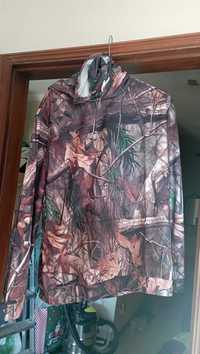 Camuflado floresta (Sweat-shirt nova com capuz e bolso frontal)