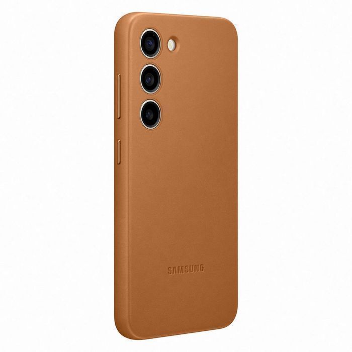 Etui Samsung Leather Cover Galaxy S23 Naturalna Skóra Camel