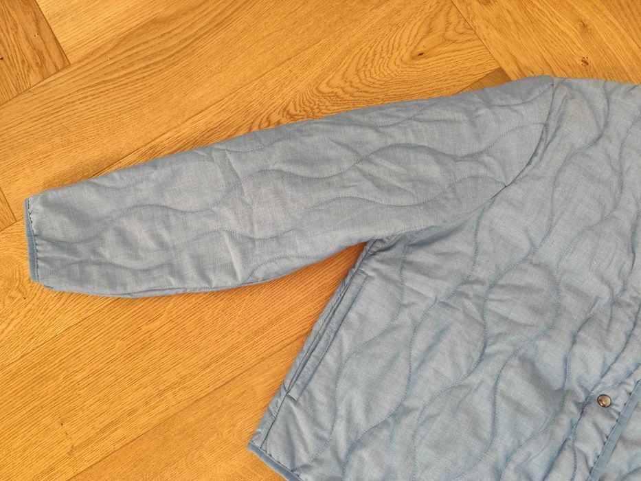 Nowa kurtka damska pikowana 44/46 L/XL/XXL niebieska pudełkowa