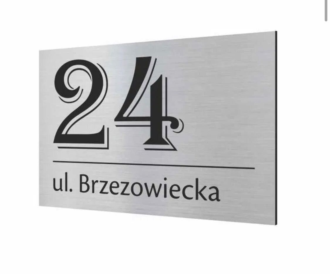 Tabliczki uwaga zły pies oraz z numerami domu