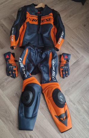 Kombinezon motocyklowy Dainese Mistel granatowo-pomaranczowy