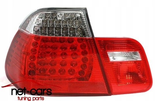 Lampy tylnw tył BMW 3 E46 98-01 LED Diodowe SEDAN czerwone Clear