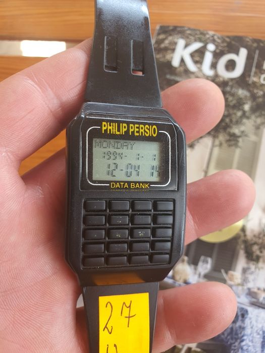 Zegarek męski z kalkulatorem-PHILIP PERSIO.