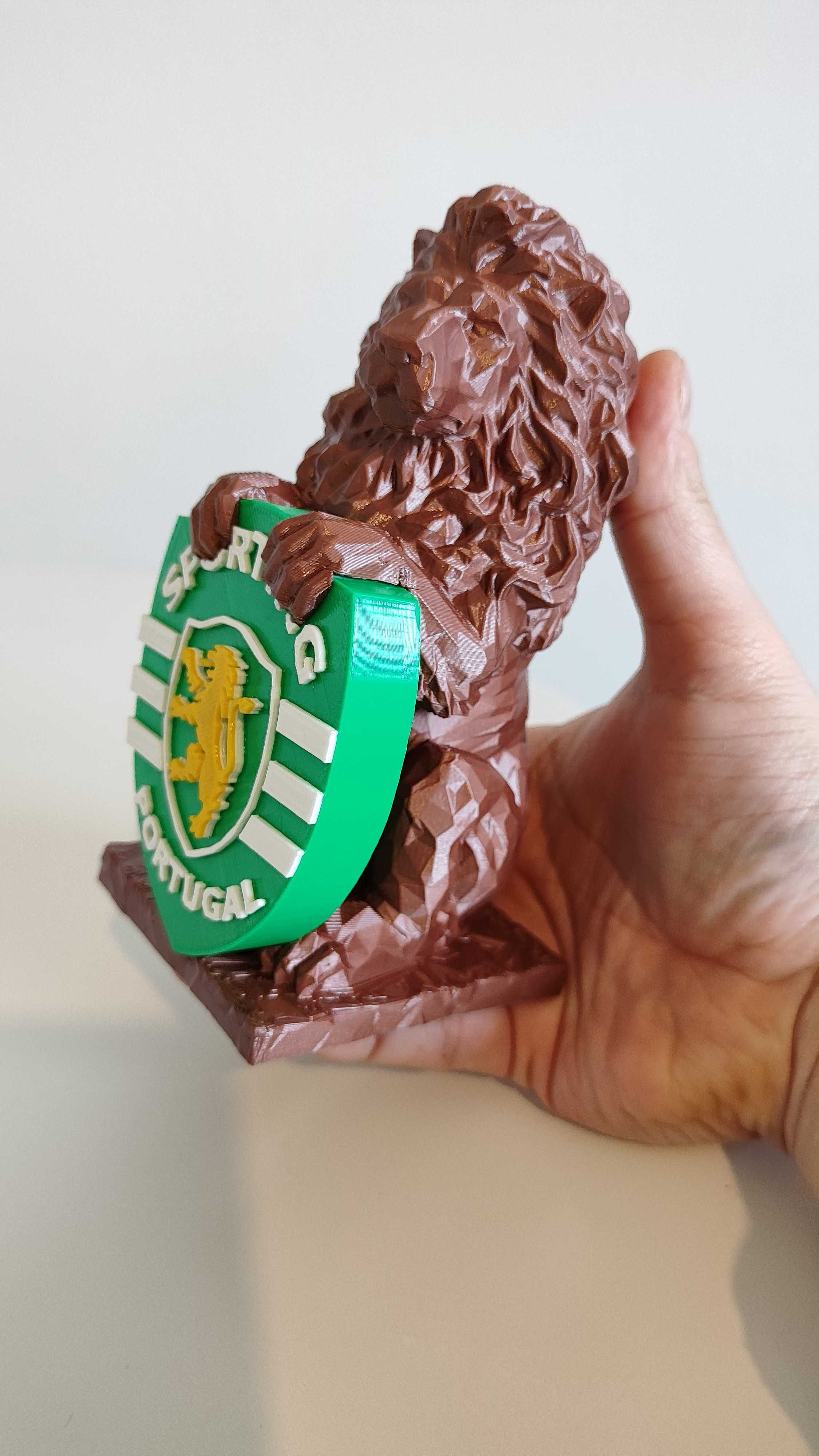 Escultura Sporting Clube Portugal SCP Leão Campeão  Presente Natal