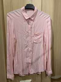 Różowa koszula z wiskozy