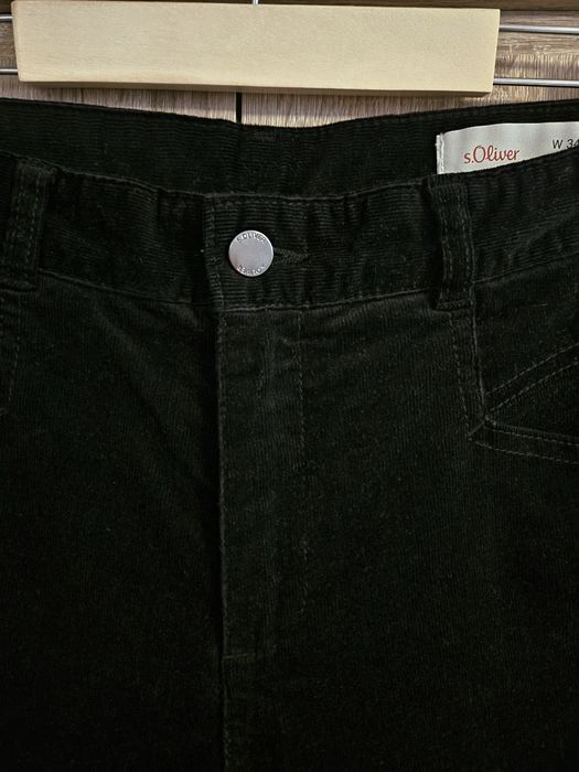 Czarne spodnie sztruksowe damskie s.Oliver 34/32 sztruksy 99% bawełna