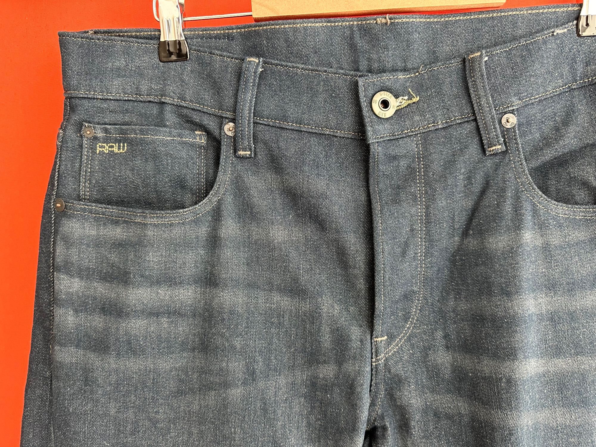 G-Star Raw 3301 Slim оригинал мужские джинсы штаны размер 34 36 Б У