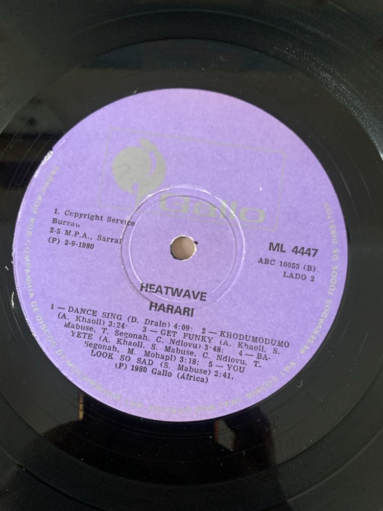 Harari-Heatwave disco de vinil lp
